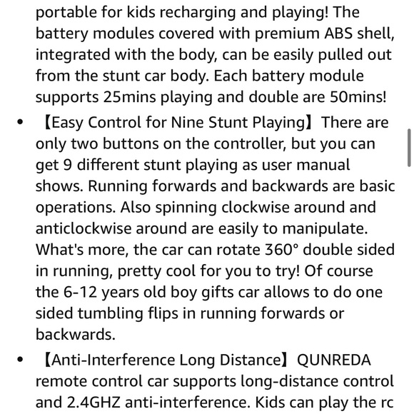 Remote Control Car, 2.4 GHZ Double Sided RC Stunt NEW⭐️ - Picture 9 of 11